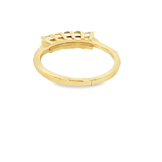 14kt yellow solid gold diamond ring - image 2