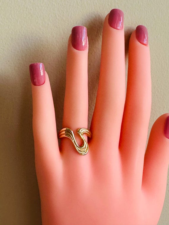 14kt yellow  solid gold customizable ring - image 7