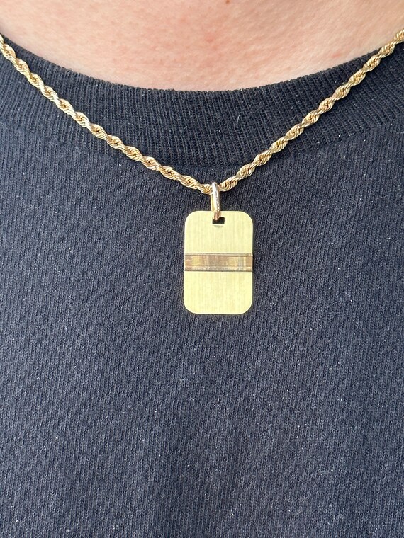 personalized engraved pendant 14kt yellow solid g… - image 9