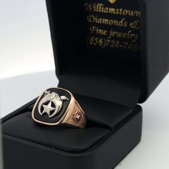 14kt  yellow solid gold  Shriners ring - image 10