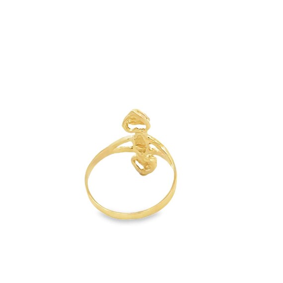 14kt solid gold double heart ring - image 3