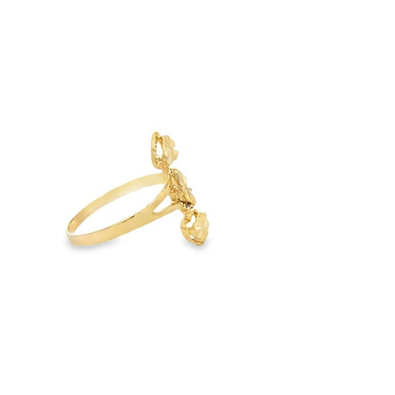 14kt solid gold double heart ring - image 2