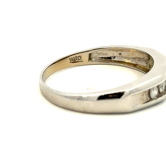 14kt white gold  ring  vintage  channel set - image 2