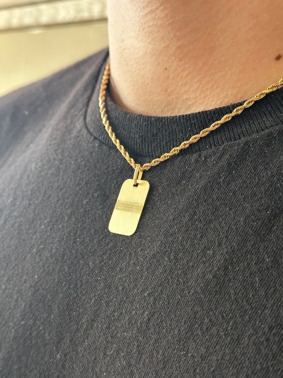 personalized engraved pendant 14kt yellow solid g… - image 8
