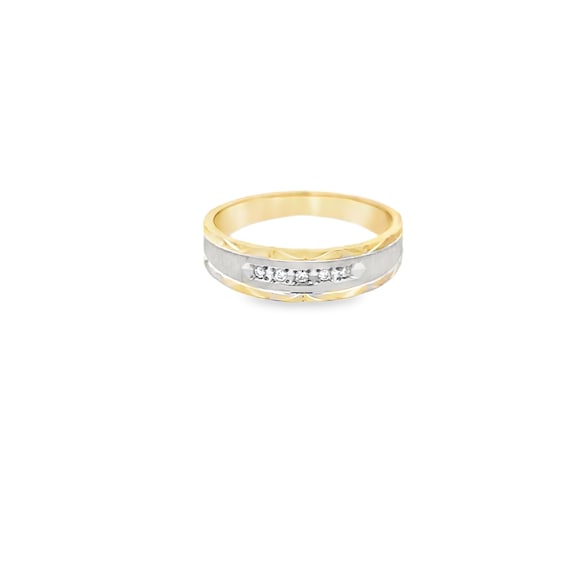 two tone wedding band