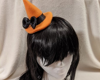 Fleece Mini Clip-On Witch Hat, Custom Colors Available, Costum Acessory