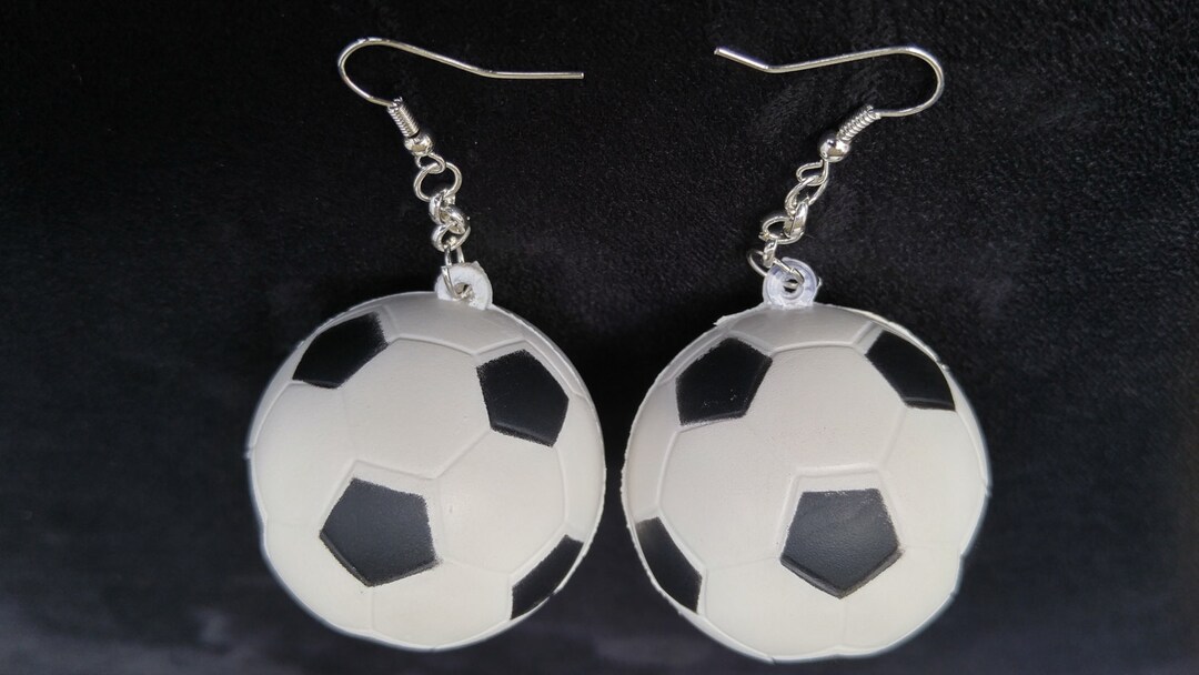 Soccer Ball Earrings Show Your football Pride. Be a Real Soccer Mom