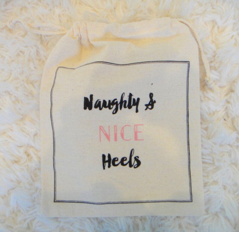 Naughty /& Nice Heels Barre Sock Bag