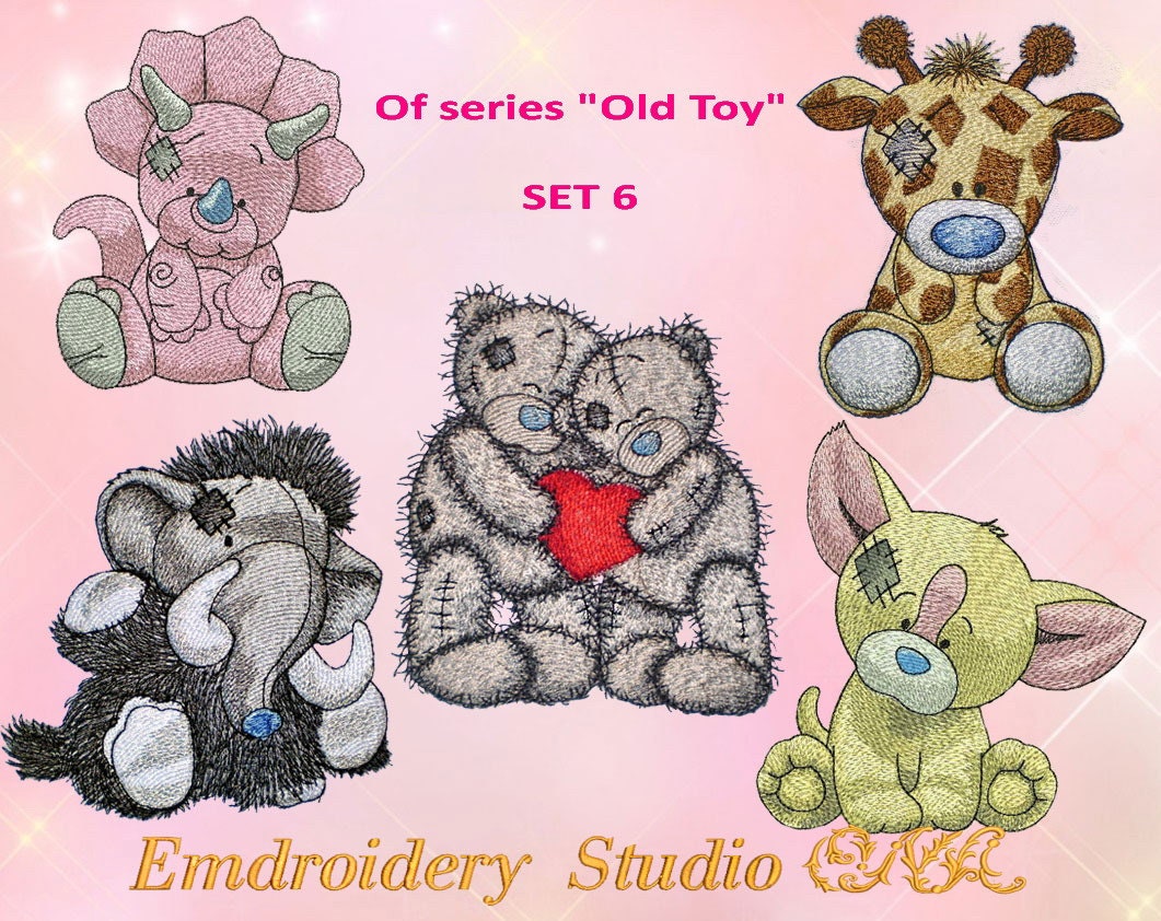 Machine embroidery designs children series Old Etsy