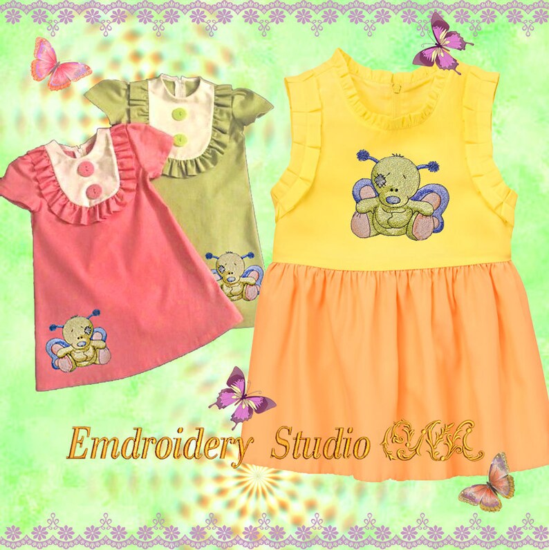 Machine Embroidery Design Children Butterfly Etsy