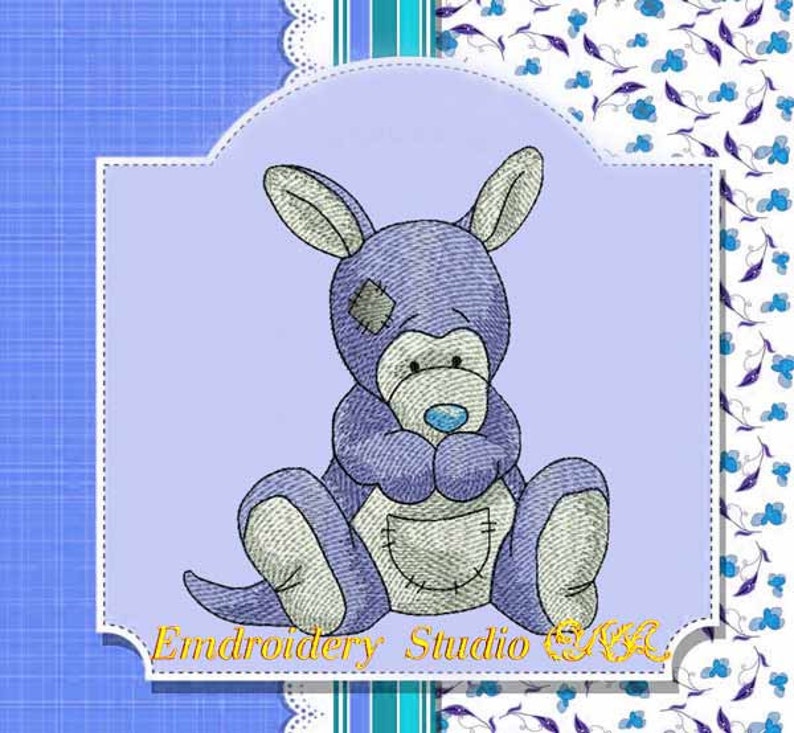 Machine Embroidery Design Children Kangaroo of Series Etsy