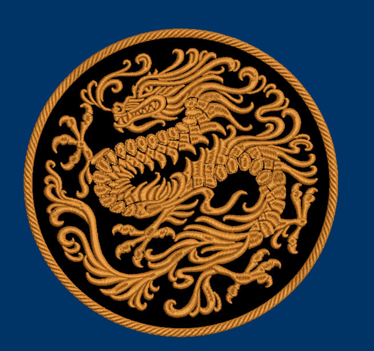 Chinese dragon Machine embroidery design instant download Etsy