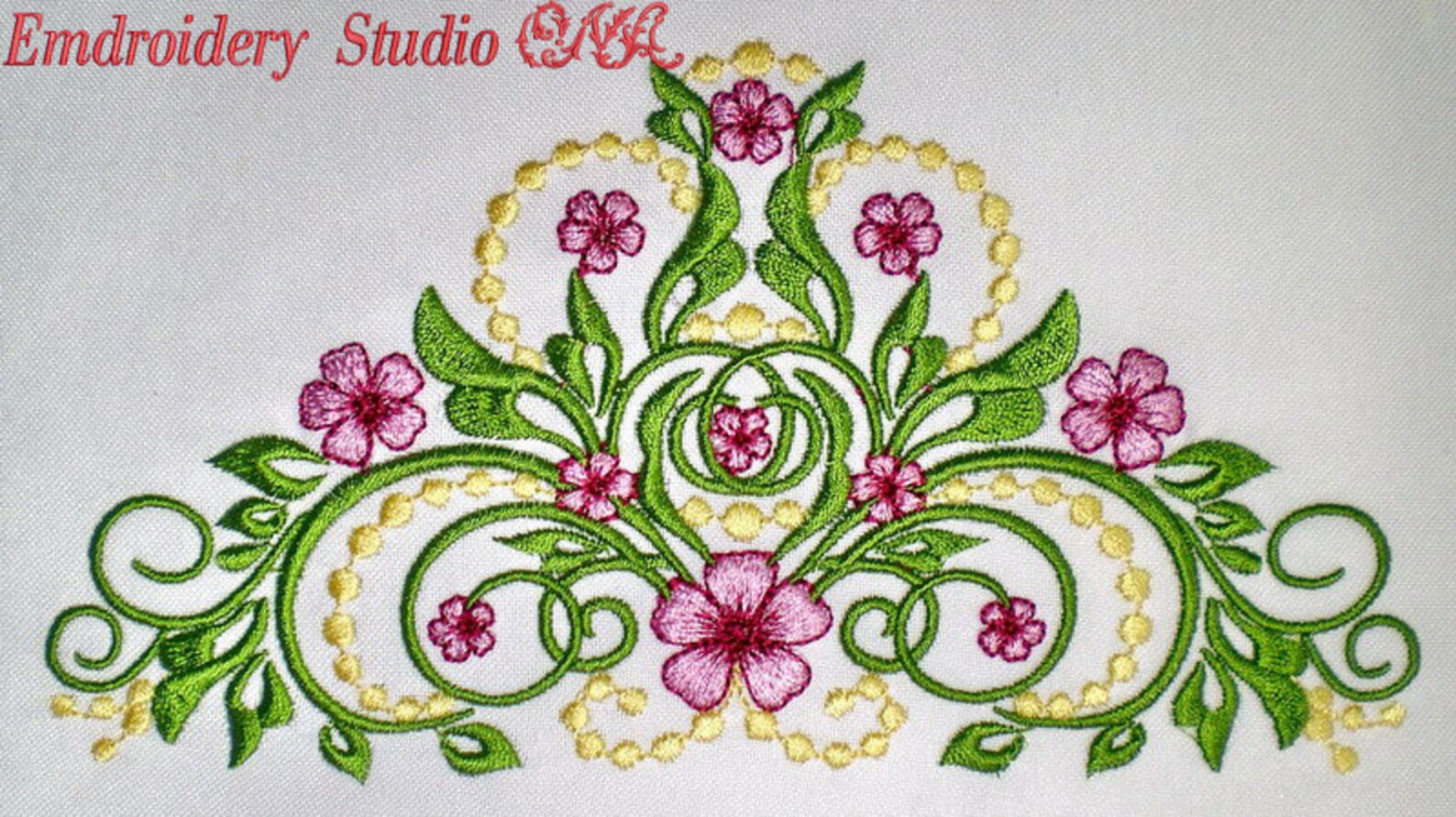 Machine Embroidery Flower Retro_72 Design of Series Etsy