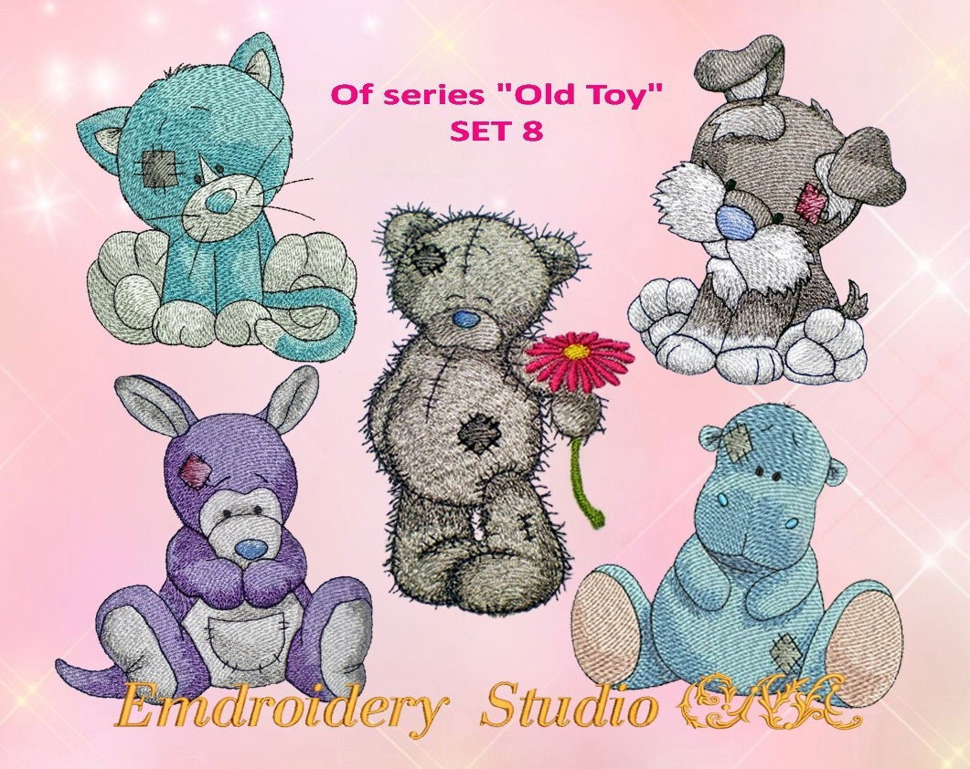Machine embroidery design children series Old toy Etsy