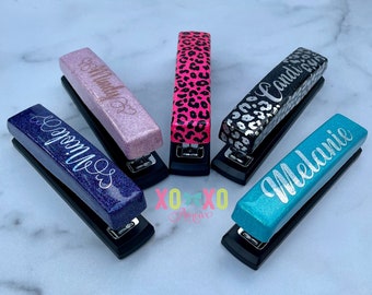 Grapadora con purpurina personalizada, regalo personalizado para profesores