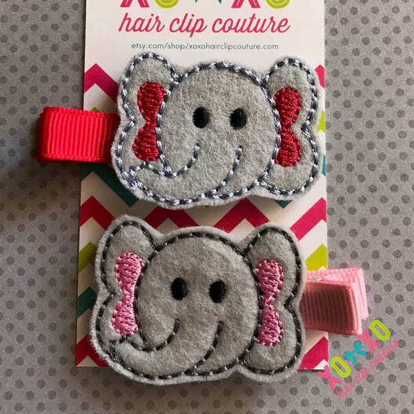 Elephant Hair Clip Etsy
