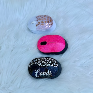 Glittered Computer Mouse, Personalized Wireless Mouse, Custom Computer Mouse, Teacher Gifts, Personalized Gifts, Glitter Pens, XoXo Amour