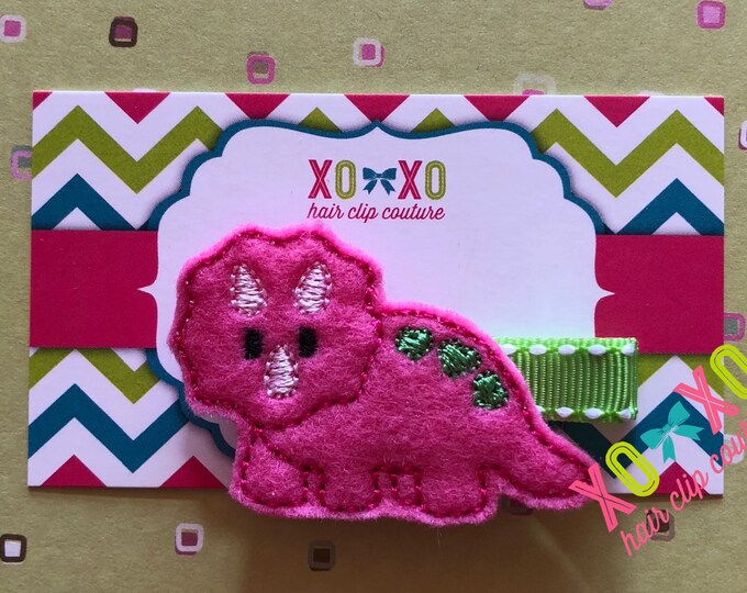 Triceratops Clippy Dinosaur Hair Clip Dinosaur Gift Toddler Etsy