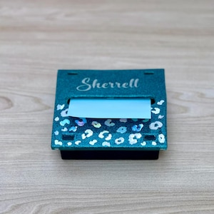 Sticky Note Holder, Pop Up Note Holder, Glitter Sticky Note Holder, Teacher Gifts, Personalized Office Accessories, 3x3 Note Dispenser