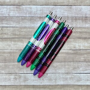 Custom Teacher Crayola Crayon Epoxy Pens 