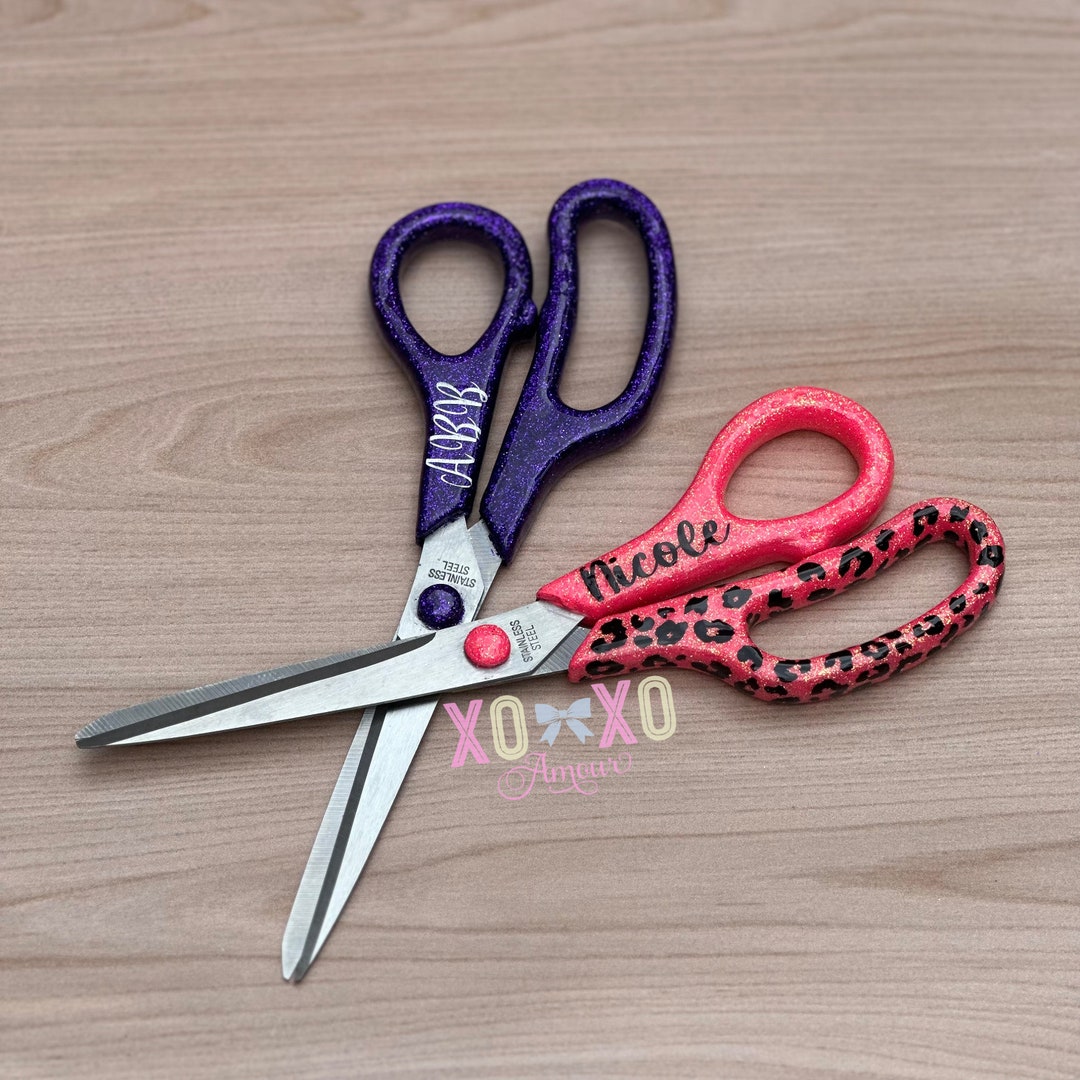 Glitter Scissors Personalized Scissors Glitters Shears Etsy