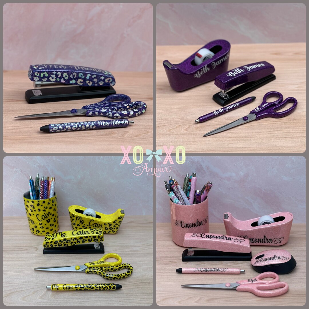 Custom Desk Accessories, Personalized Office Set, Personalized Office