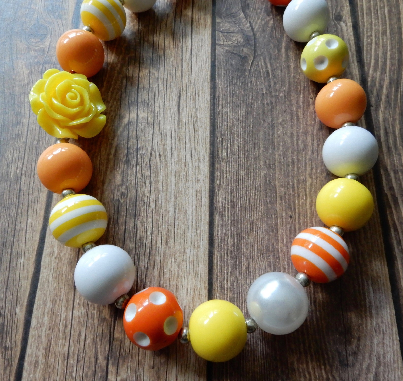 Bubblegum Necklace Chunky Bead Necklace Baby Necklace Etsy