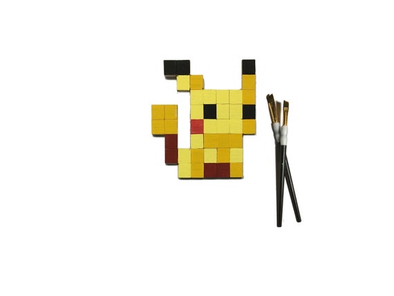 Pikachu Pixel Art Gamer Decor