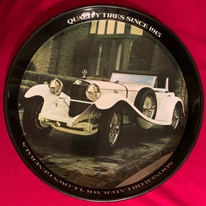 70s General Tire eith picture of1929 Mercedes-Benz SSK drophead coupe Beer Tray