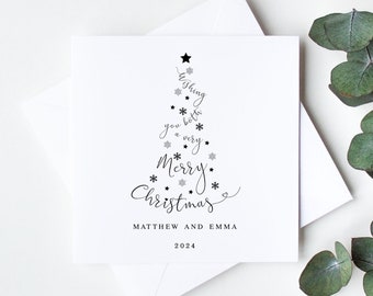 Personalised Christmas Card, Card for Couple at Christmas, Couples Xmas Cards, Siblings Christmas Card, To Friends at Christmas LB868