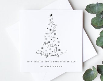 Personalised Christmas Card, Couples Christmas Card, Xmas Cards for Son Daughter Brother Sister, In Law Cards, Family Cards, Neighbour LB869