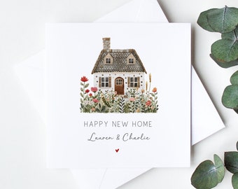 Personalised New Home Card, Happy New Home Card, Moving House Cards for Family, Couple, Individual, Card for New Neighbours LB1506