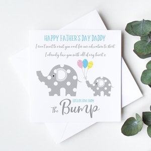 Personalised Love from the Bump Father's day Card - Daddy to be Fathers day card, Dad to be Father to be Father's day card,  (LB281)