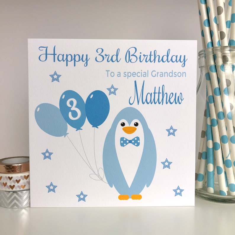 Personalised Birthday Card 1st 2nd 3rd 4th 5th Birthday Card Etsy