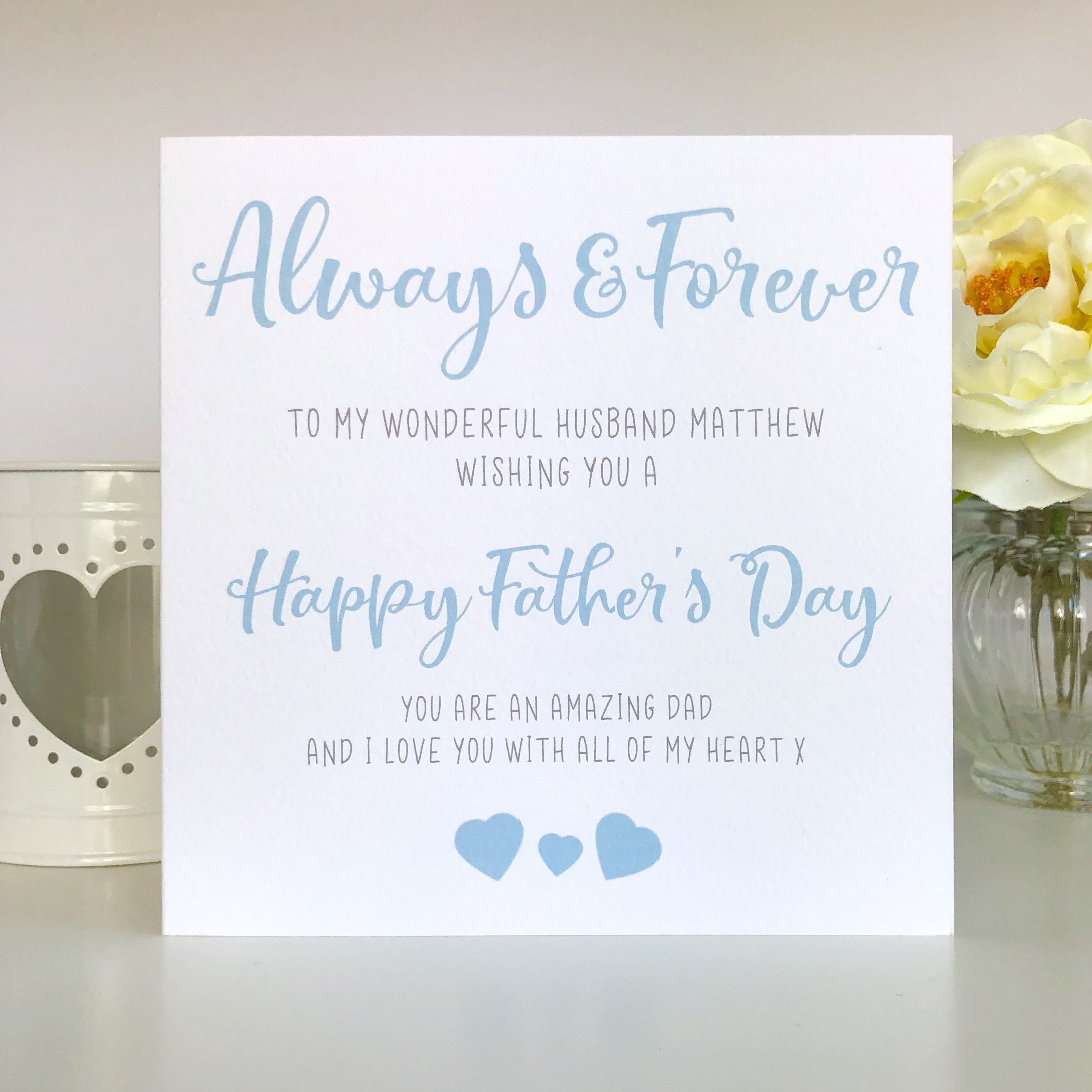 Personalised Fathers Day Card Fathers Day Card to