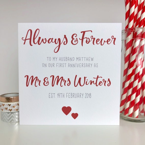 Personalised 1st Wedding Anniversary 