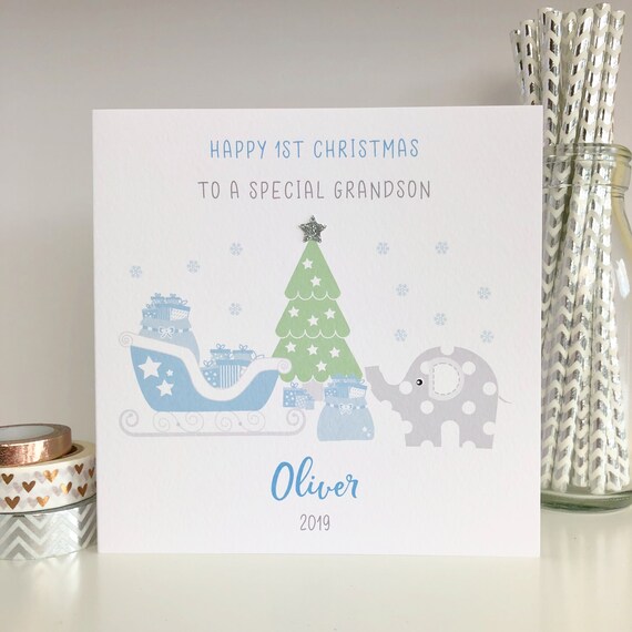 grandson's first christmas ornament 2019