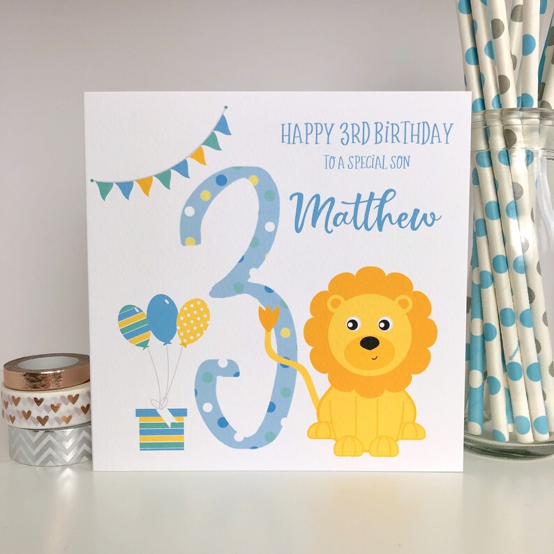 birthday card for a son card design template