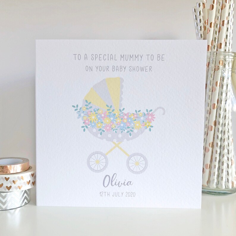 Personalised Baby Shower Card Mum to be Baby Shower Card Etsy