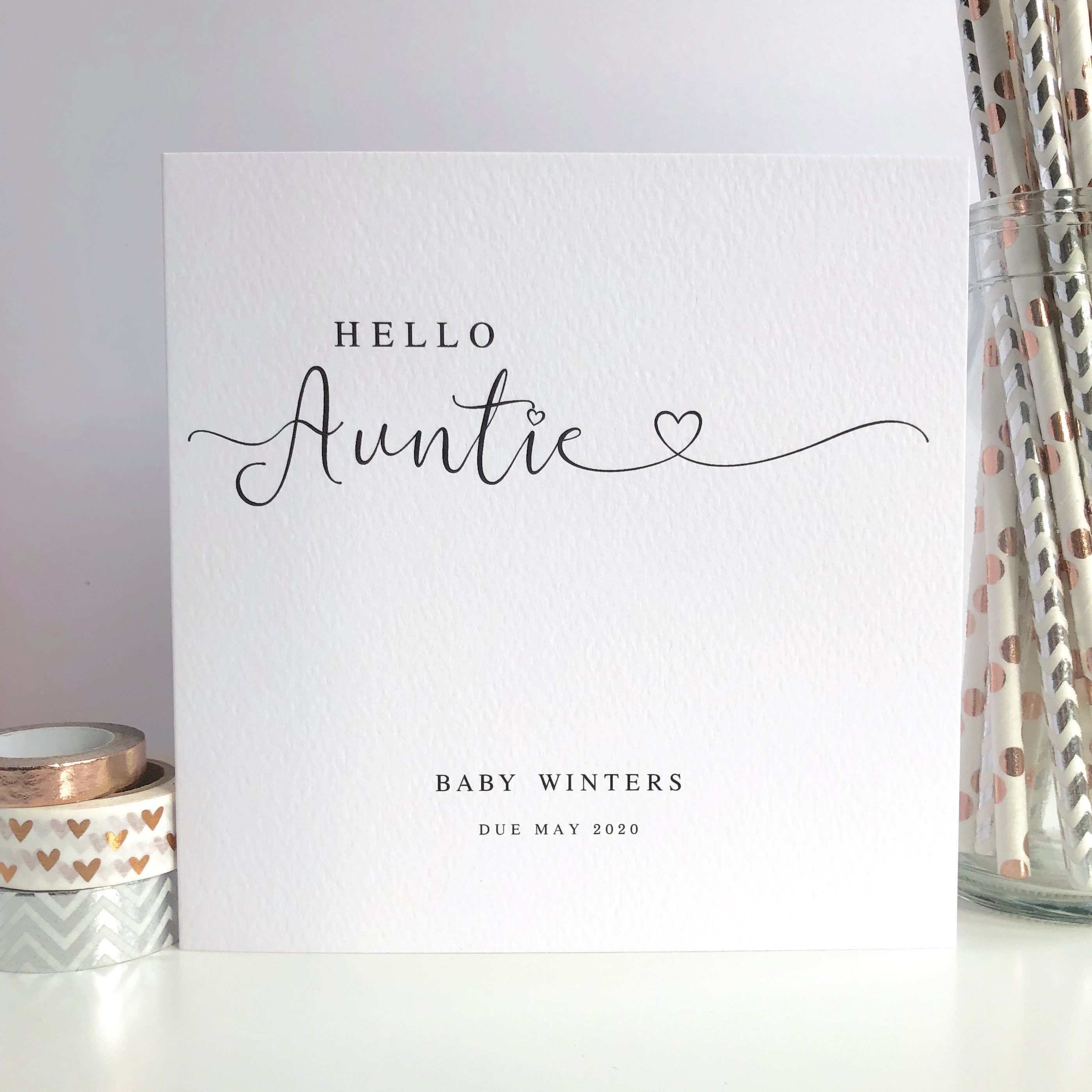 Personalised Pregnancy Announcement Card Auntie to Be Card