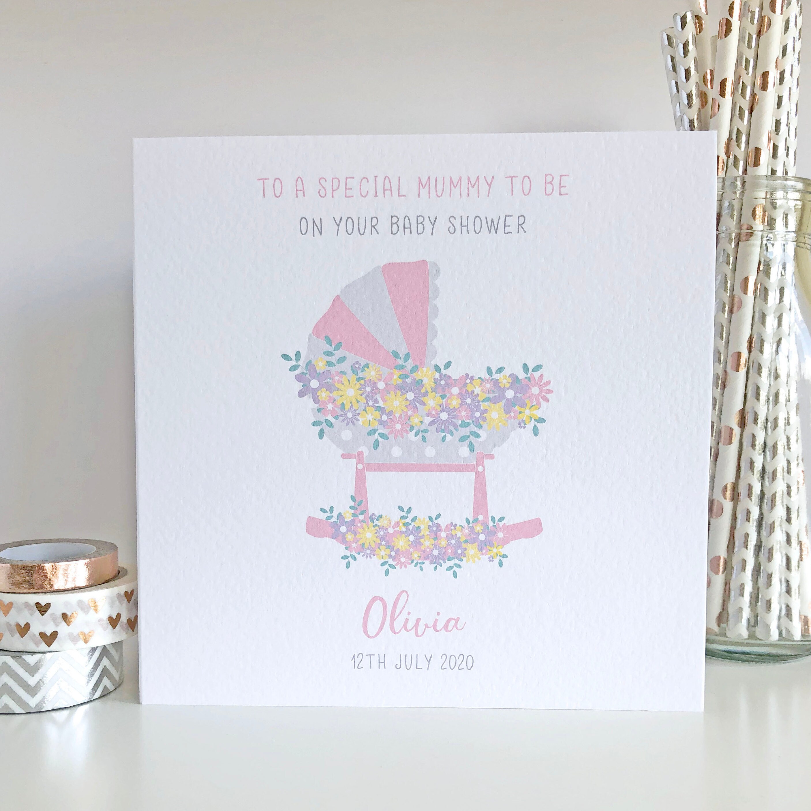 Personalised Baby Shower Card Mum to be Baby Shower Card Etsy