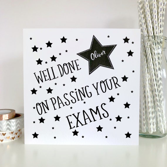 Personalised Well Done on Passing Your Exams card GCSE Etsy