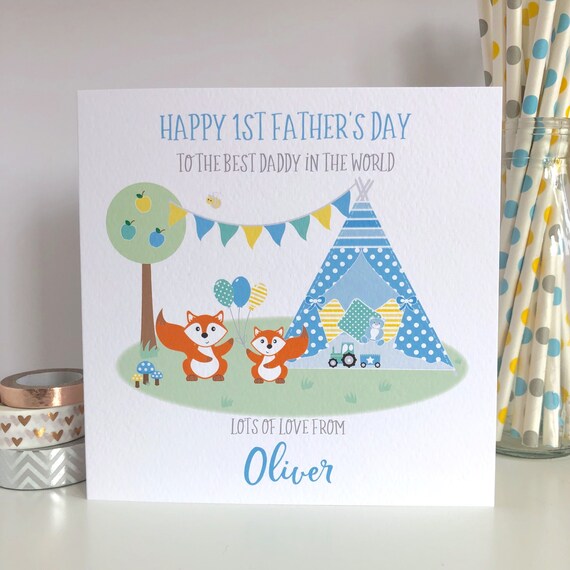 personalised first fathers day card