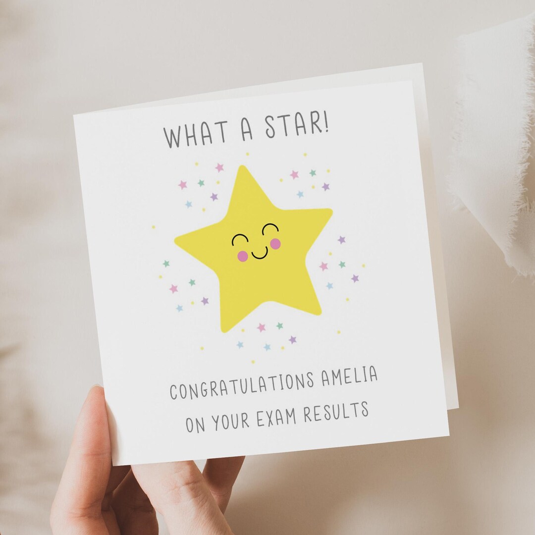 Personalised Congratulations on Your Exam Results Cards, A Level GCSE ...