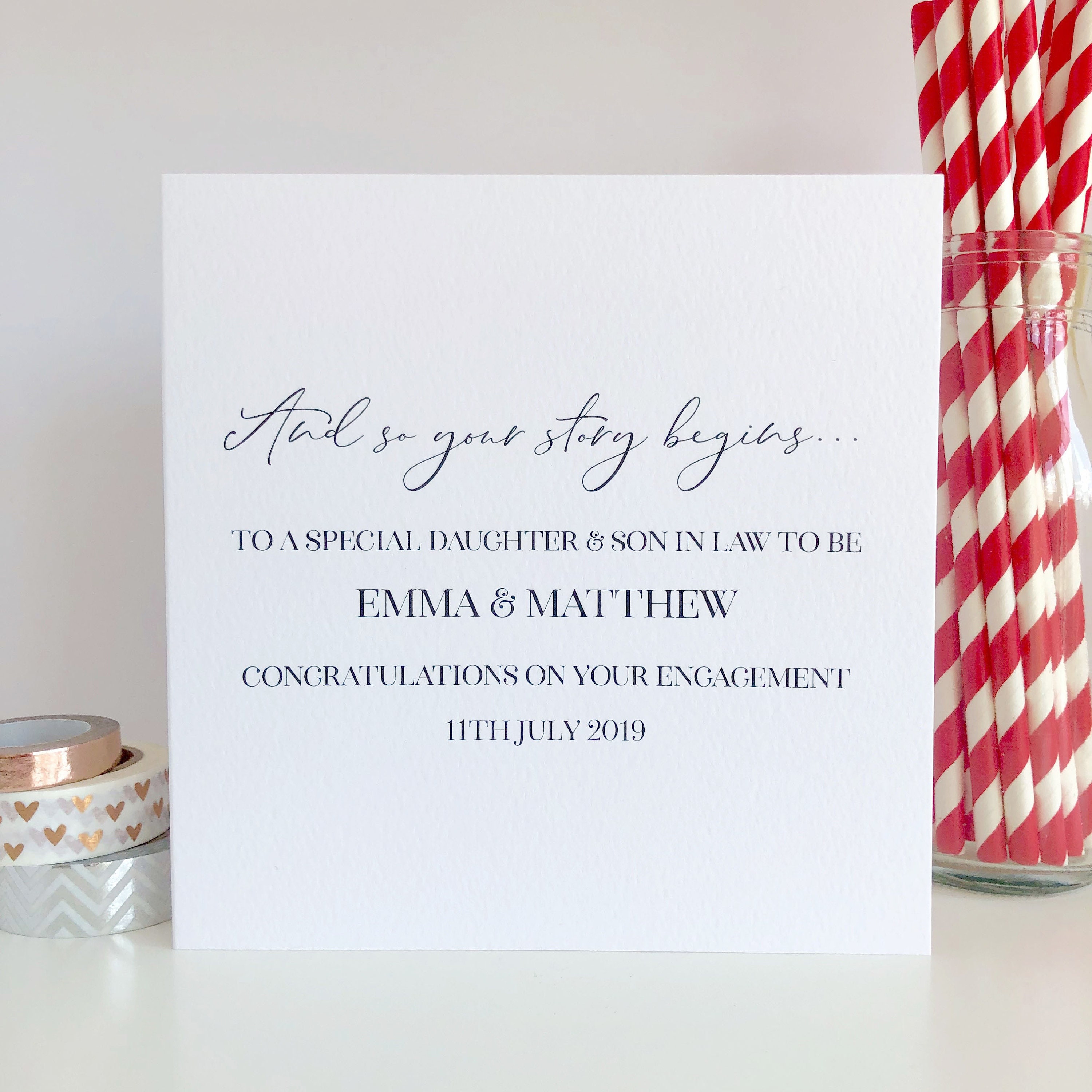 Personalised Congratulations on Your Engagement Card to