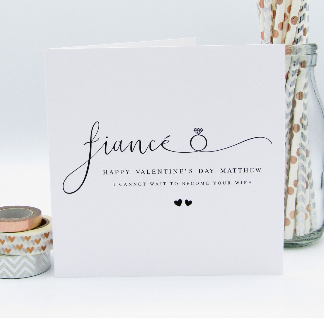 Personalised Fiance Valentine's Day Card Husband to Be - Etsy