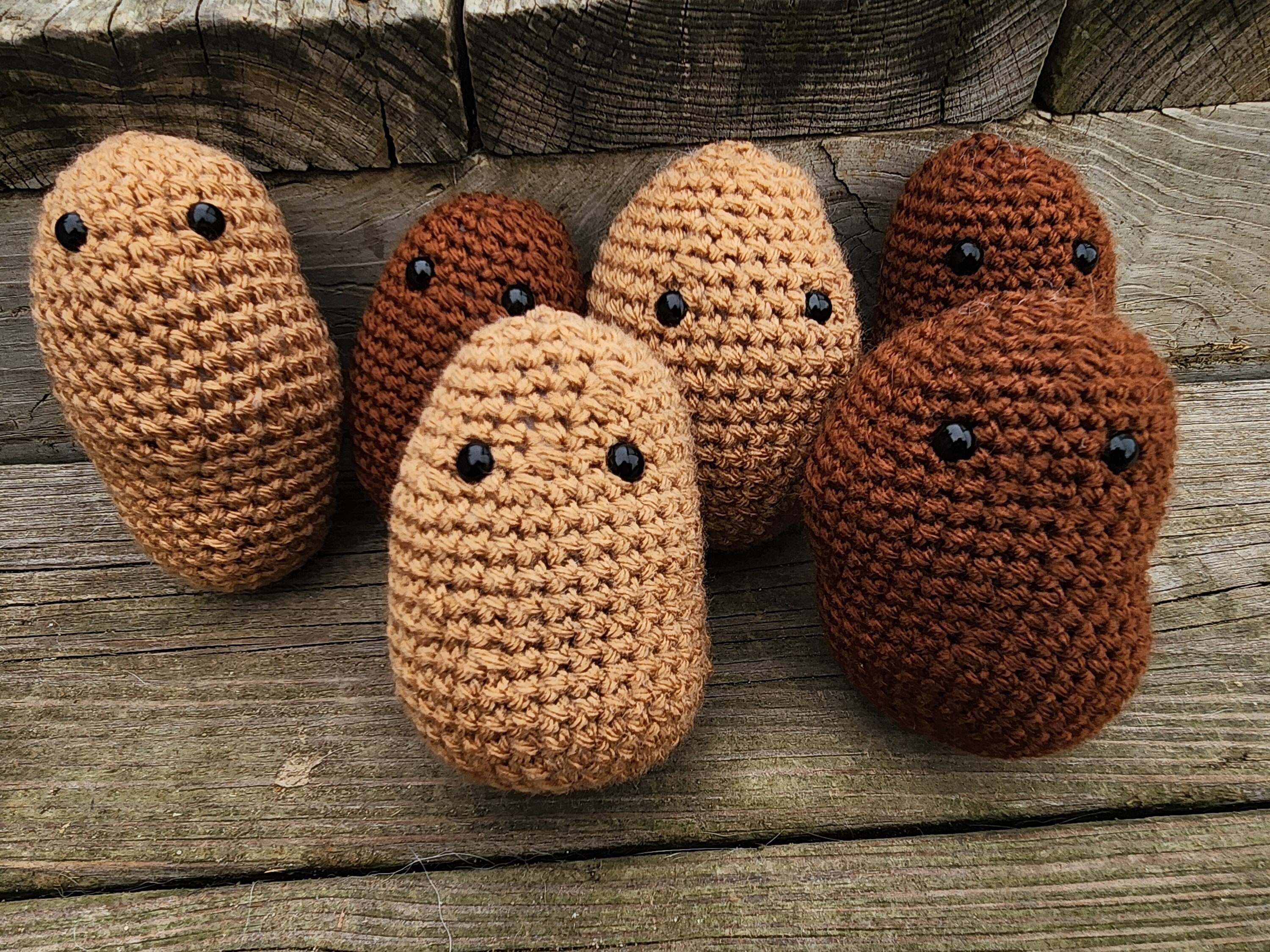  Hoedia Funny Positive Potato, Mini Knitted Positive Cute Potato  with Positive Card, Creative Cute Wool Inspirational Potato Crochet Doll  Funny Positive Gifts : Home & Kitchen