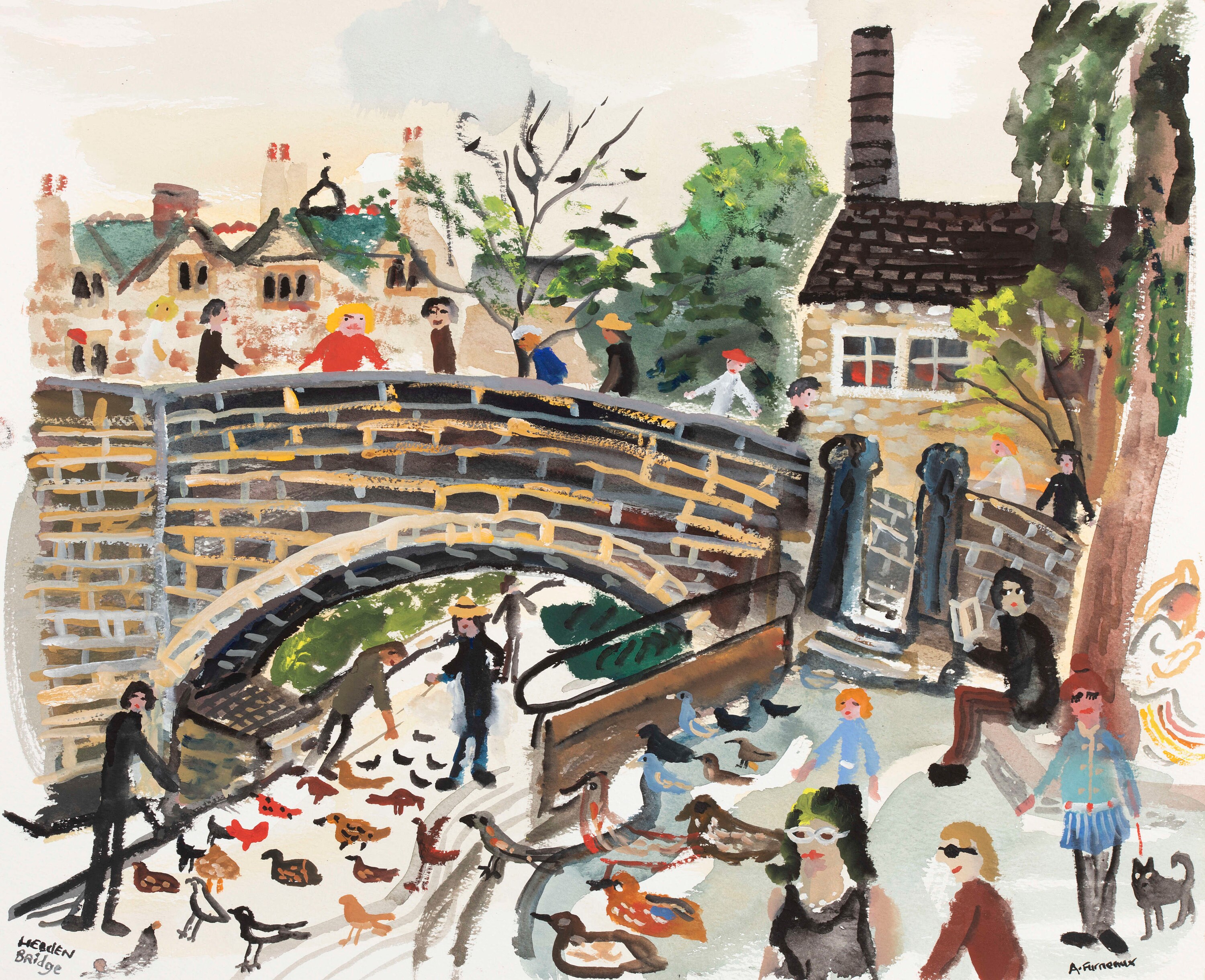 Hebden Bridge.Original Gouache Plein Air Painting on Paper Etsy