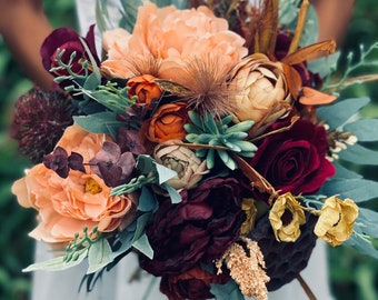 Orange Bouquet Etsy