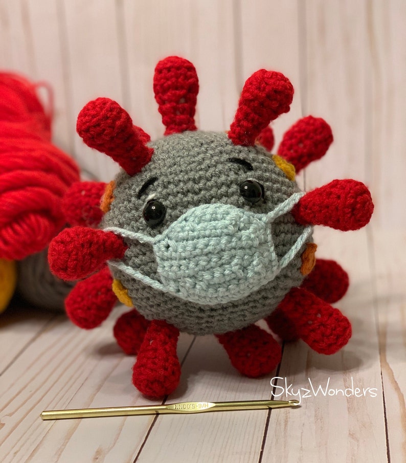 Virus Virus Stuffed Animal Crochet Virus Amigurumi Stuffed Etsy